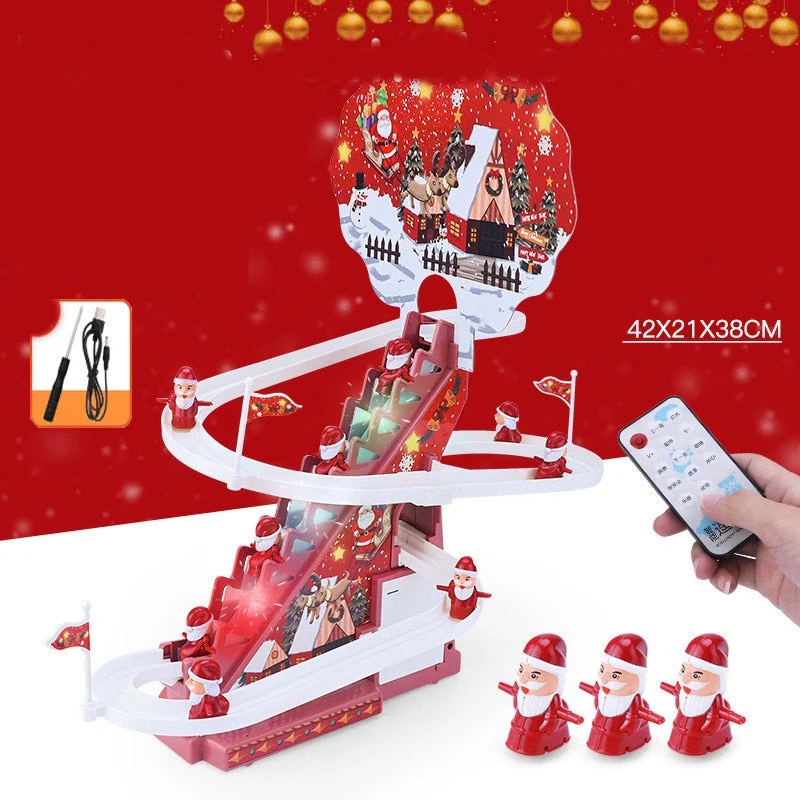 Climbing Santa Claus Race Track Toy Set - Image 7