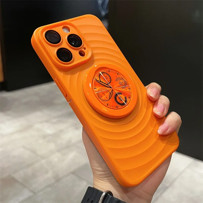 Clock Water Ripple Magsafe Bracket Phone Case - Image 11