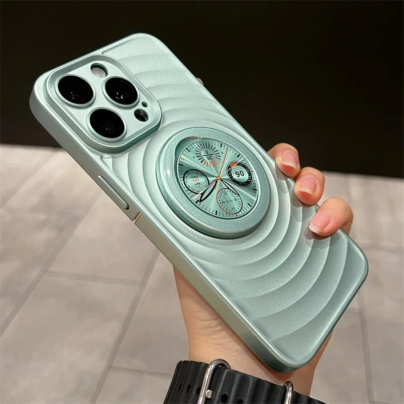 Clock Water Ripple Magsafe Bracket Phone Case - Image 13