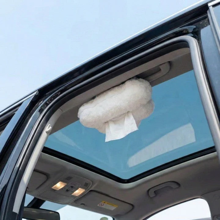 Cloud Shape Hanging Car Tissue Box - Image 5