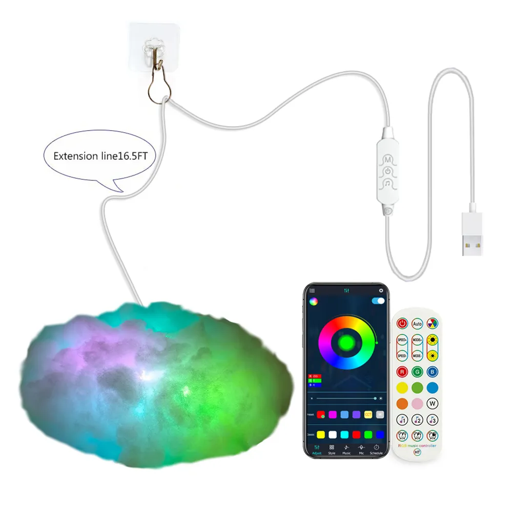 Cloudscape Glow 3D Cloud Smart Bedroom Light - Image 6