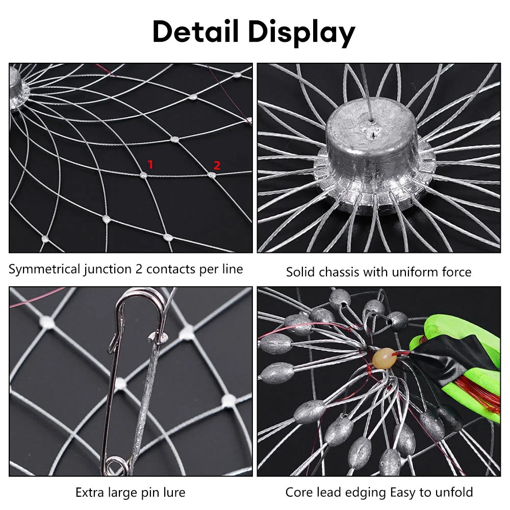Collapsible Easy Open Trap Steel Fishing Net - Image 3