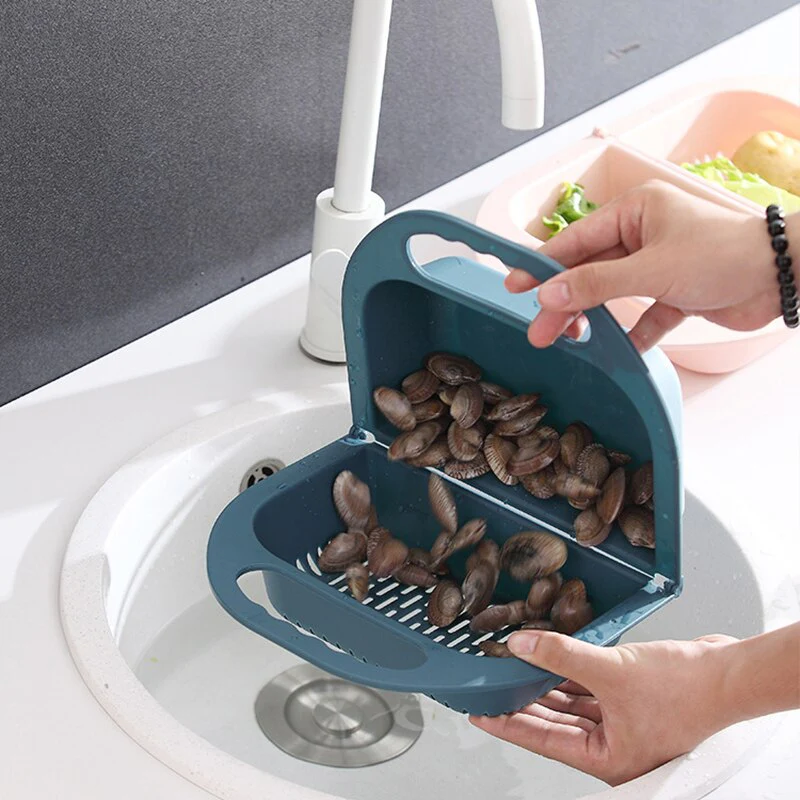 Collapsible Folding Fruit Vegetable Washing Drainer Basket - Image 10