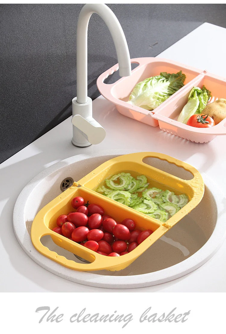 Collapsible Fruit Vegetable Drain Basket - Image 9