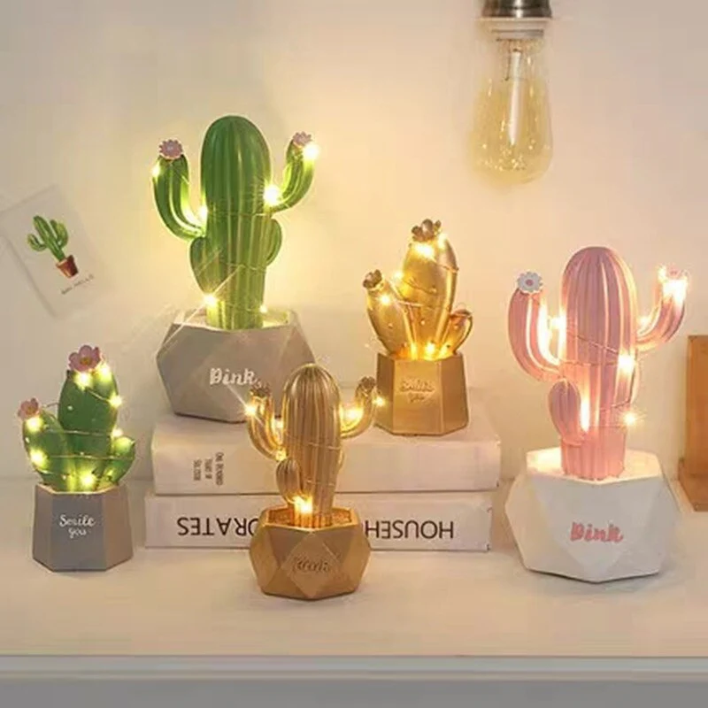 Colorful Cactus LED Table Night Lamp - Image 3