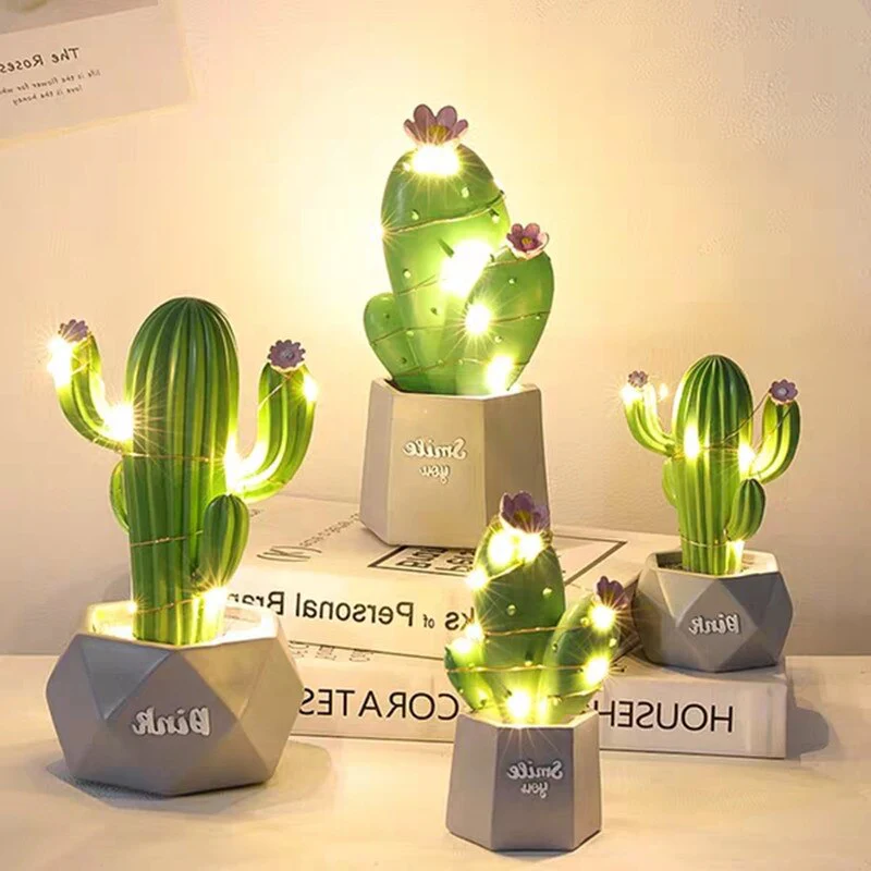 Colorful Cactus LED Table Night Lamp - Image 4