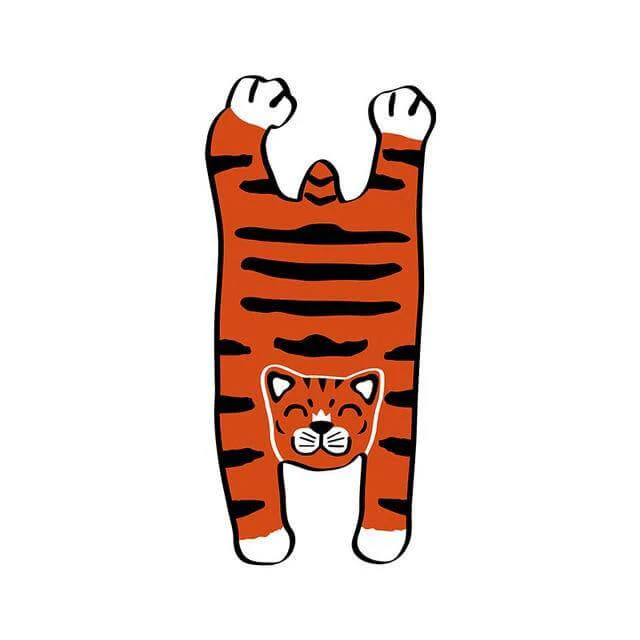 Colorful Cartoon Wild Animals Bedroom Rug - Image 2