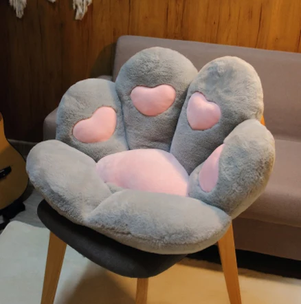 Colorful Cat Paw Plush Seat Cushion - Image 11