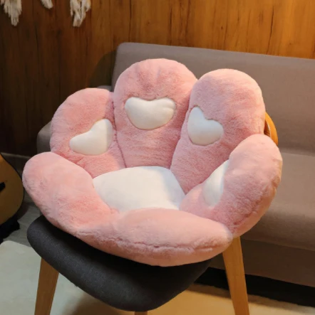 Colorful Cat Paw Plush Seat Cushion - Image 12