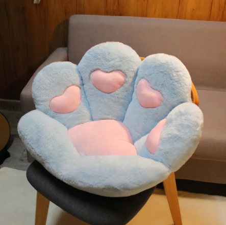 Colorful Cat Paw Plush Seat Cushion - Image 9