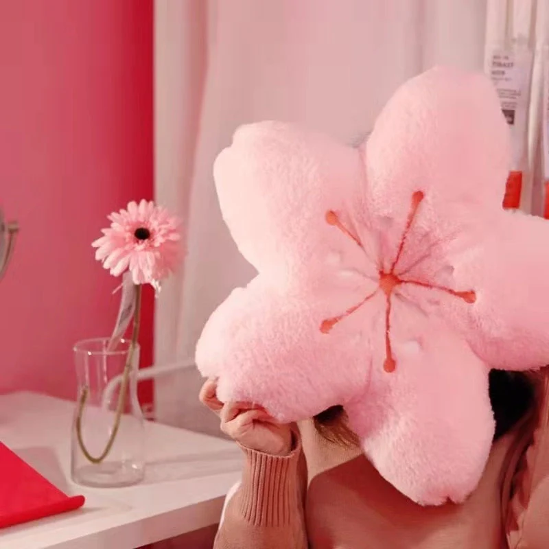 Colorful Cherry Flower Seat Cushion Pillow - Image 3