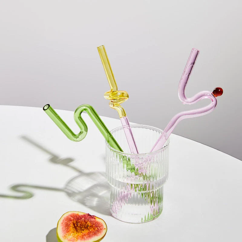 Colorful Environment Friendly Reusable Glass Straw - Image 11