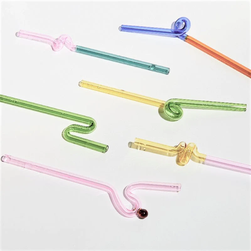 Colorful Environment Friendly Reusable Glass Straw - Image 3