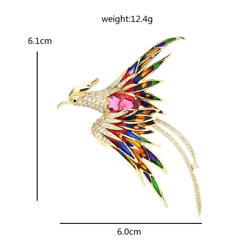 Colorful Flying Phoenix Brooches - Image 9