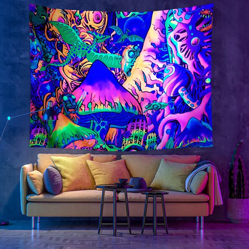 Colorful Glowing Luminous Tapestry - Image 35