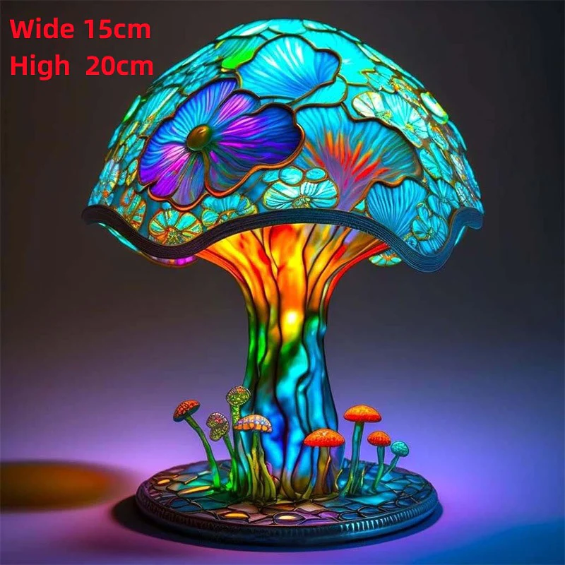Colorful Mushroom Resin Lamp - Image 10