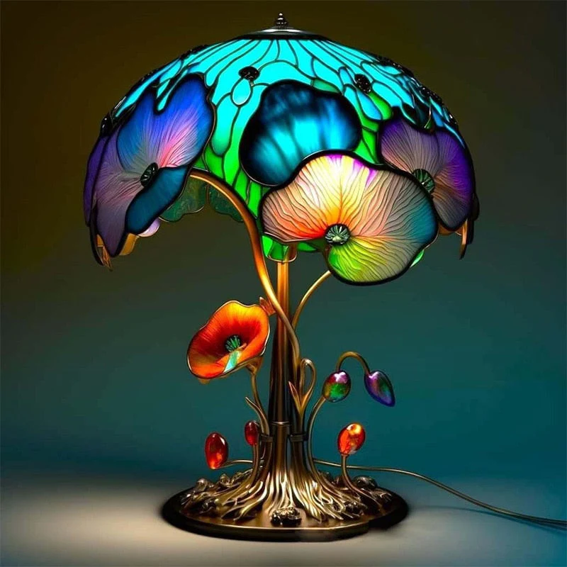 Colorful Mushroom Resin Lamp - Image 4