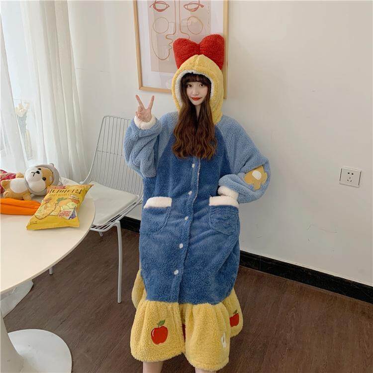 Colorful Princess Hooded Sleepwear for Women - Image 15