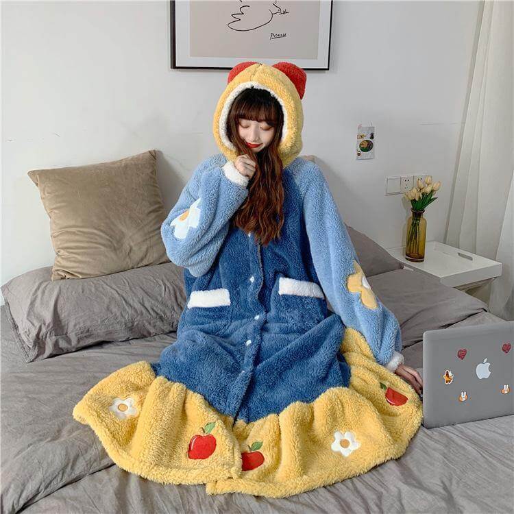Colorful Princess Hooded Sleepwear for Women - Image 8