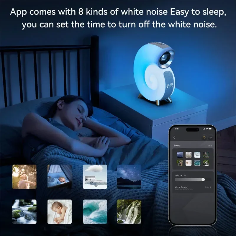 Colorful Sea Shell LED Bluetooth Smart Speaker - Image 3