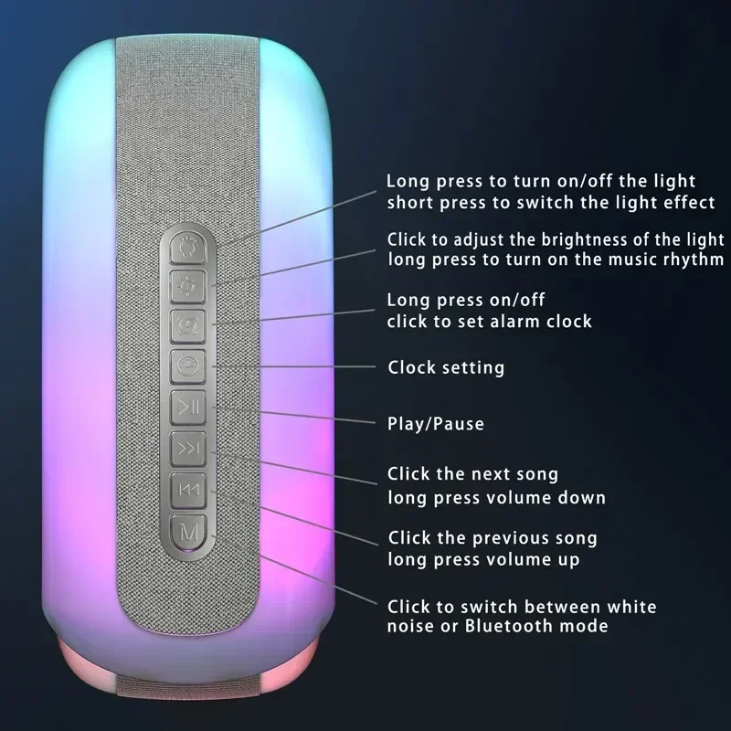 Colorful Sea Shell LED Bluetooth Smart Speaker - Image 8