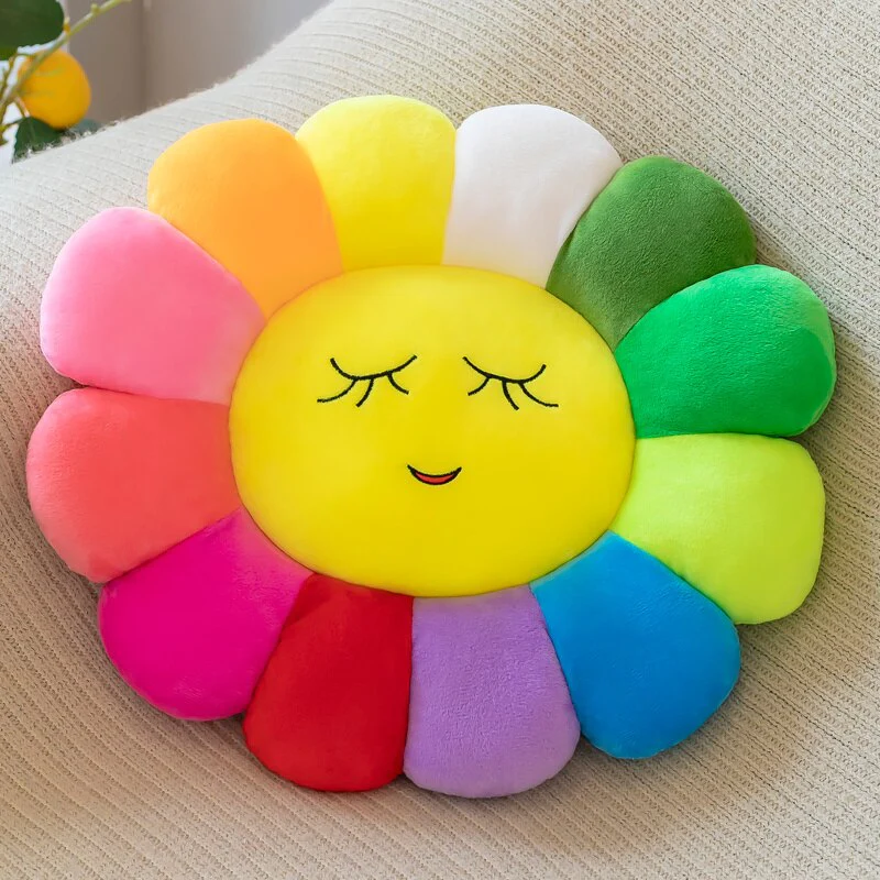 Colorful Sunflower Plush Comfy Seat Cushion - Image 10