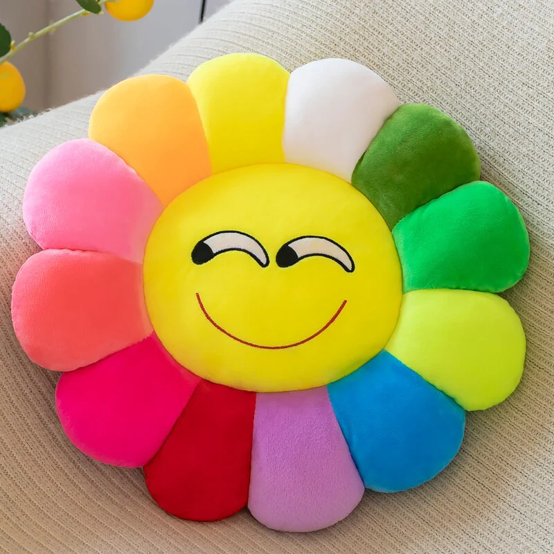 Colorful Sunflower Plush Comfy Seat Cushion - Image 12