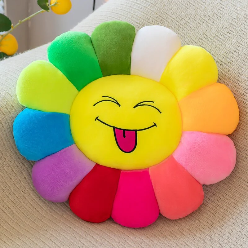 Colorful Sunflower Plush Comfy Seat Cushion - Image 13