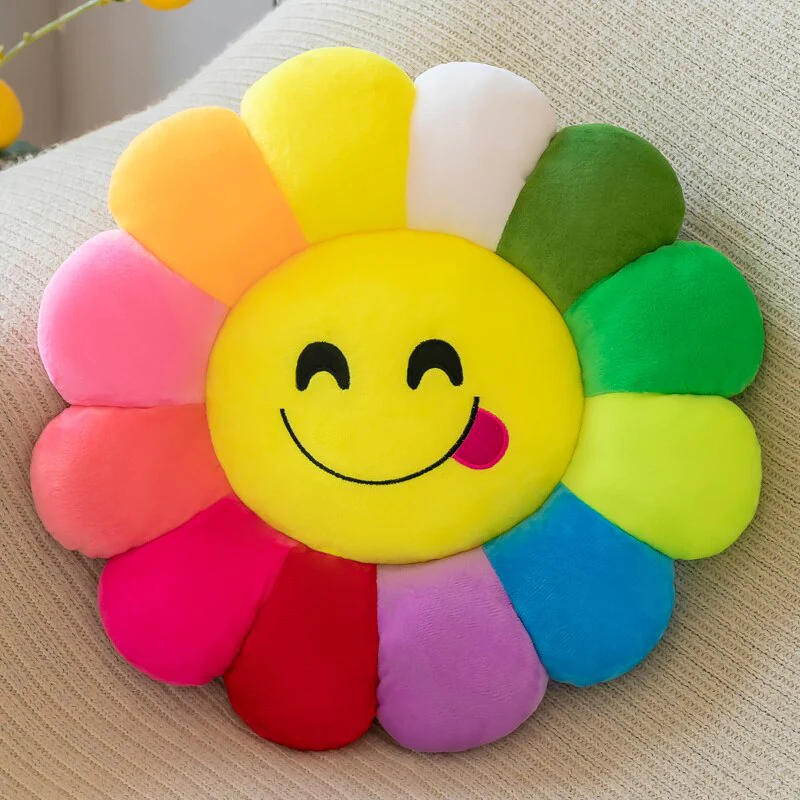 Colorful Sunflower Plush Comfy Seat Cushion - Image 7