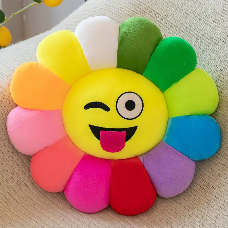 Colorful Sunflower Plush Comfy Seat Cushion - Image 8
