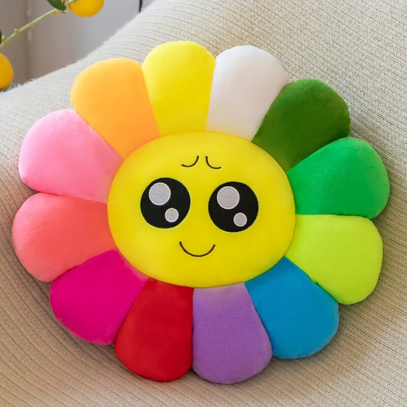 Colorful Sunflower Plush Comfy Seat Cushion - Image 9