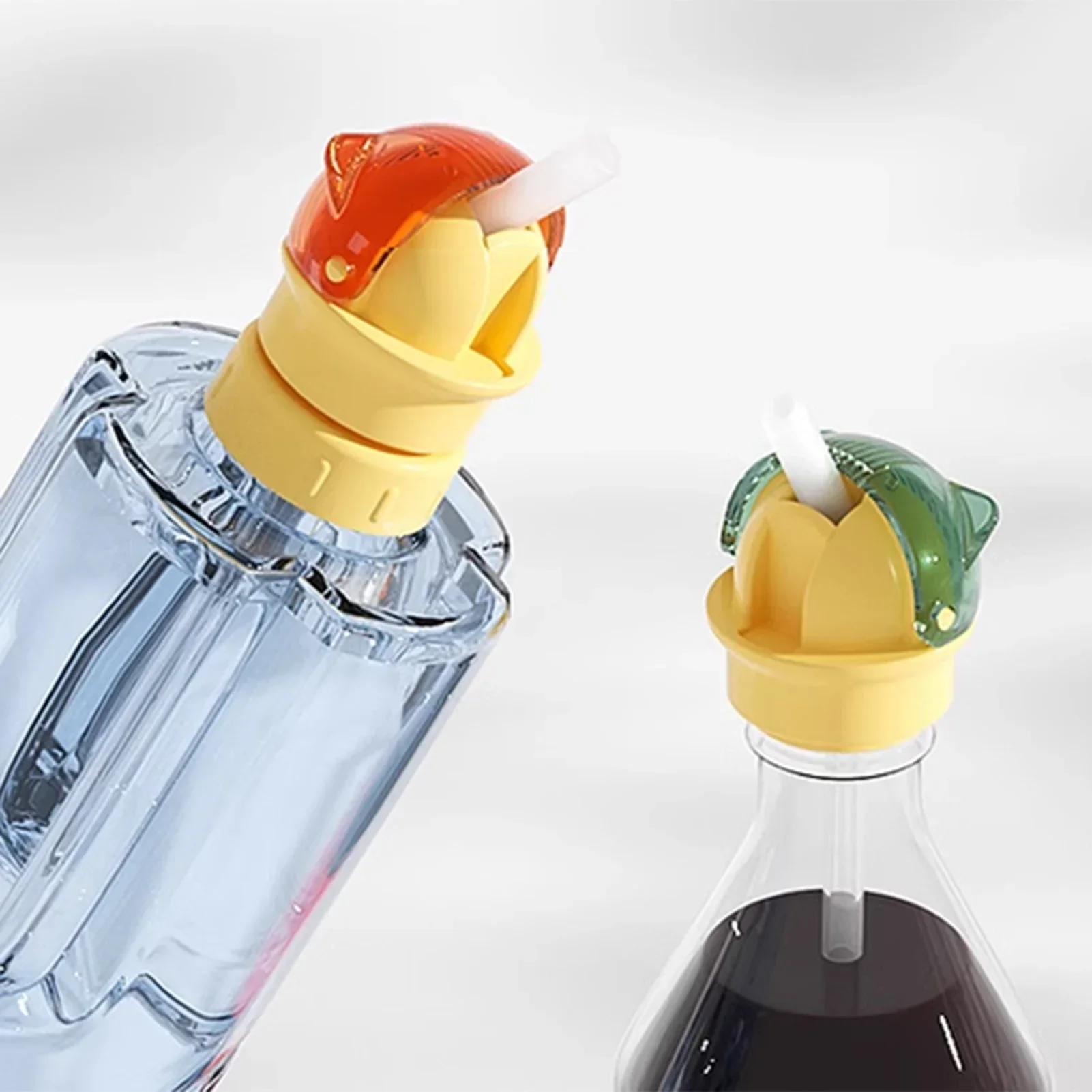 Colorful Twist-Open Built-in Straw Water Bottle - Image 2