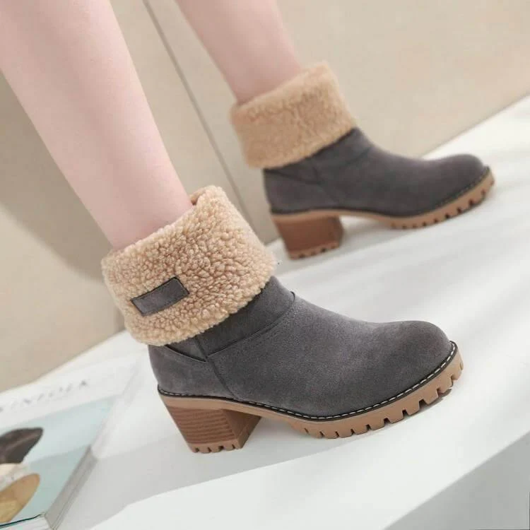 Colorful Warm Slip Women Winter Boots - Image 5