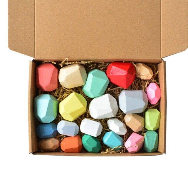 Colorful Wooden Stone Kids Intelligent Stacking Game - Image 10