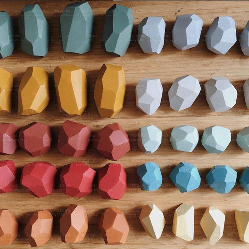 Colorful Wooden Stone Kids Intelligent Stacking Game - Image 4