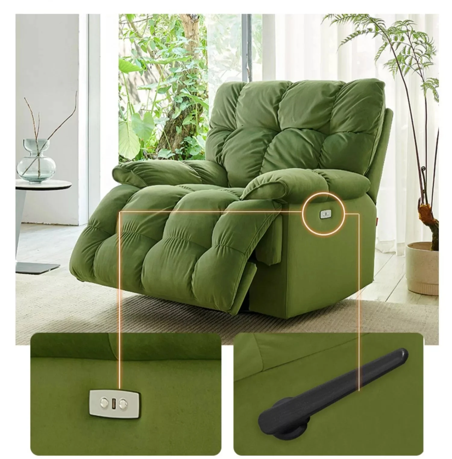Comfort Relaxer Reclining Massager Rocking Chair - Image 6