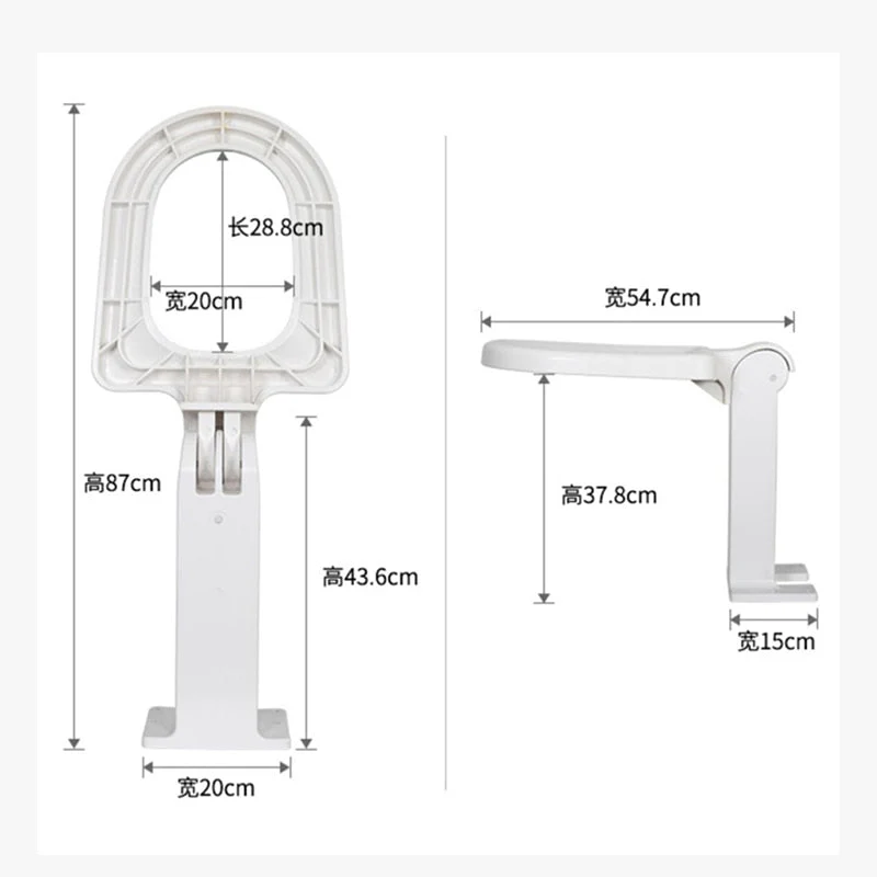 Comfortable Sit Foldable Easy Squat Toilet Seat Holder - Image 4