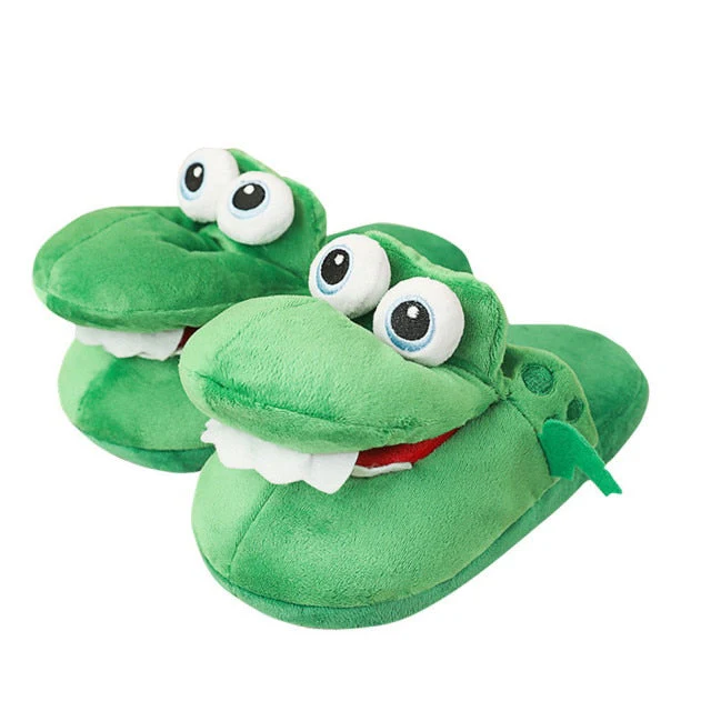 Comfy Crocodile Plush Slippers - Image 5