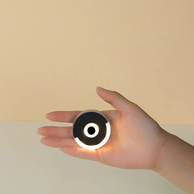 Compact Circular Touch LED Portable Night Lamp - Image 4