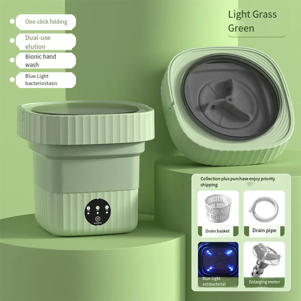 Compact Folding Ultrasonic Travel Laundry Washing Machine - Image 11