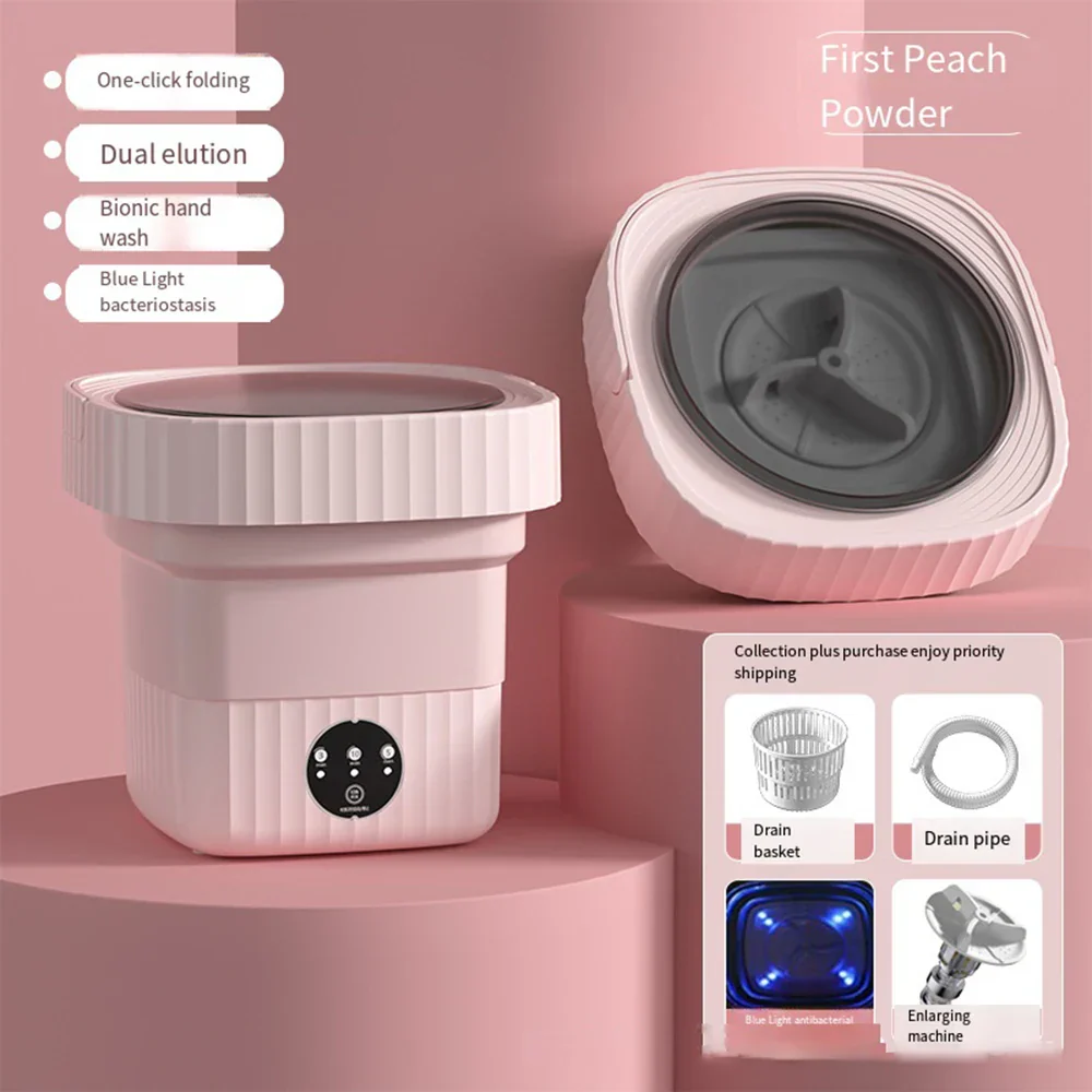 Compact Folding Ultrasonic Travel Laundry Washing Machine - Image 13