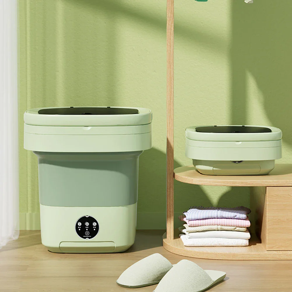 Compact Folding Ultrasonic Travel Laundry Washing Machine - Image 2