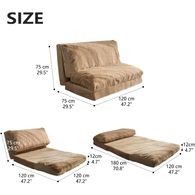 Compact Japanese Style Mattress Foldable Futon Sofa - Image 3