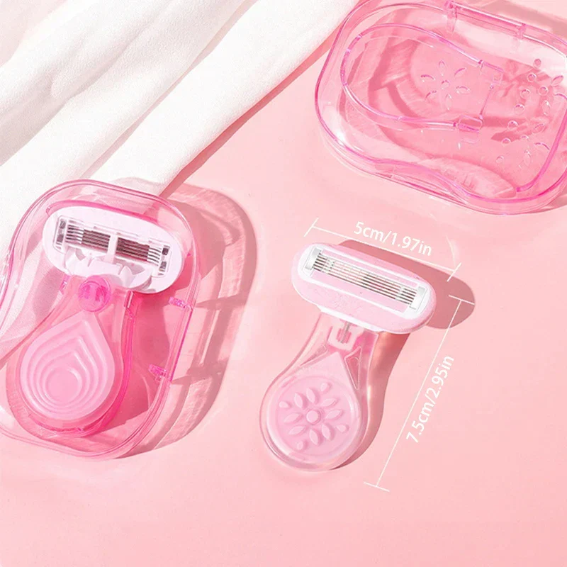 Compact Pink Lady Protective Razor Set - Image 4