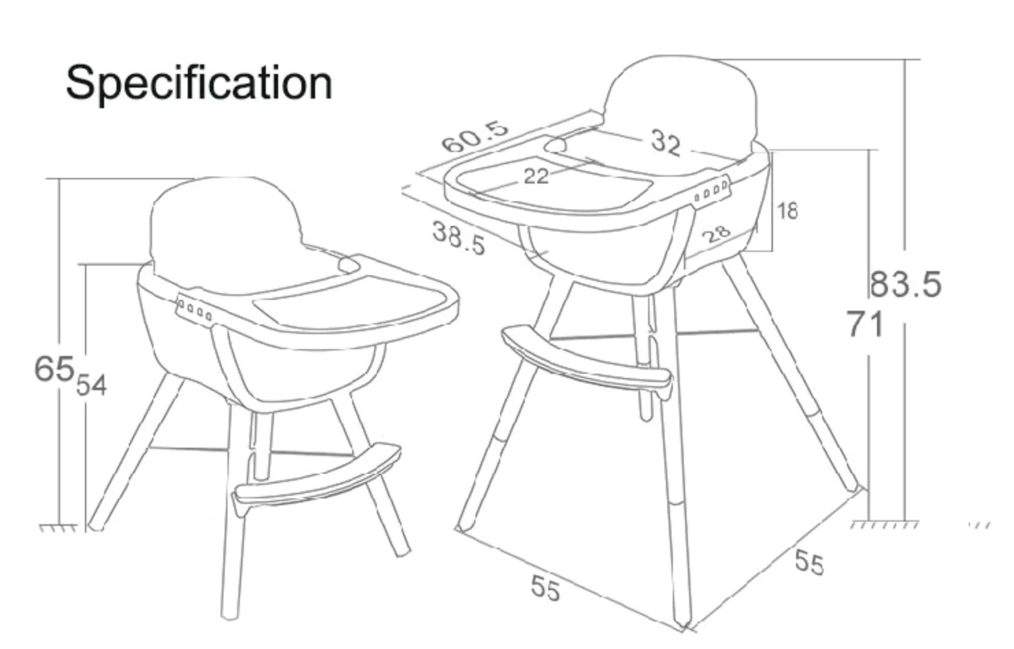 Convertible Multifunctional Baby Feeding Table Chair - Image 8