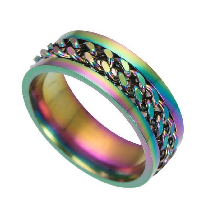 Cool Stainless Steel Rotating Ring - Image 11
