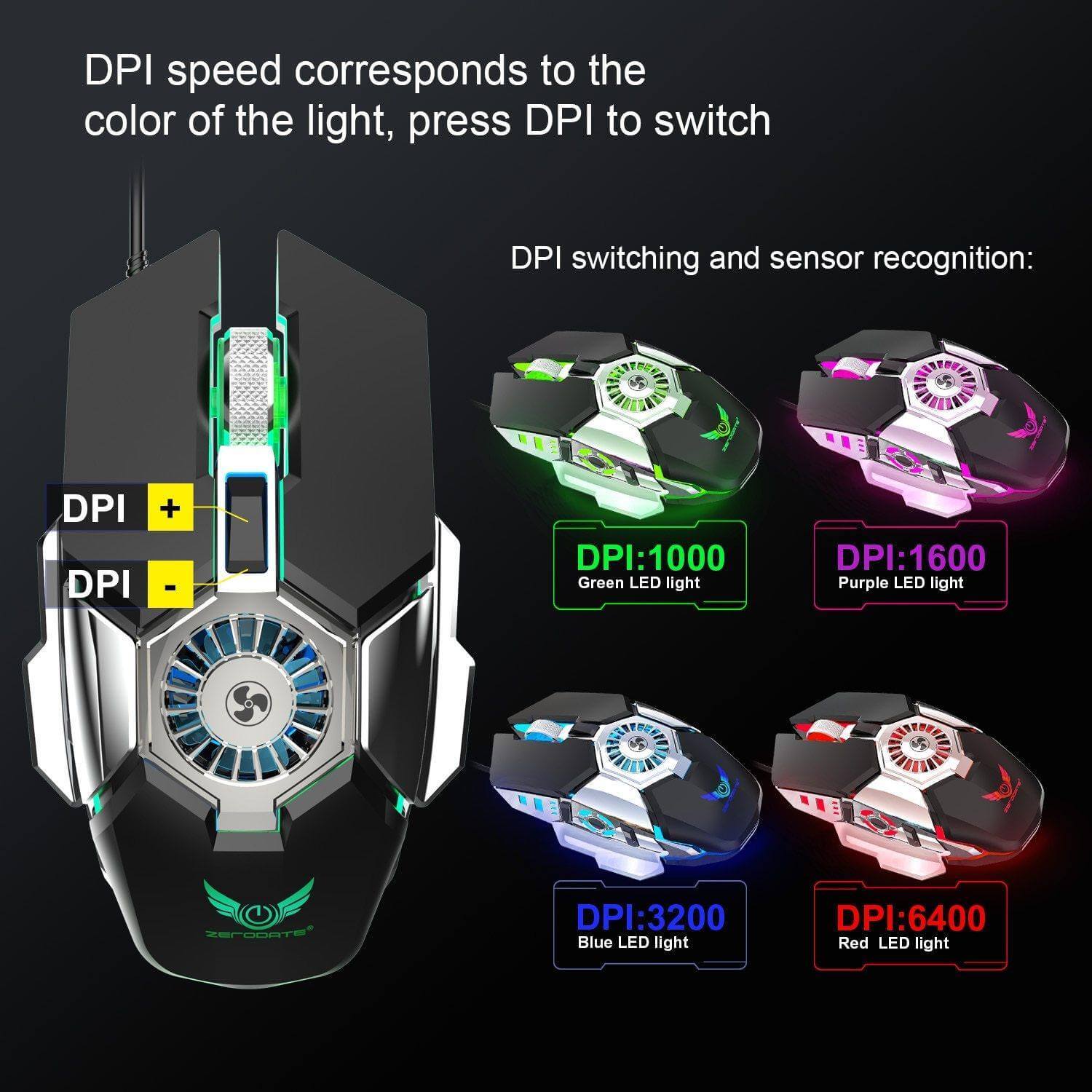 Cooling USB Fan Gaming Mouse - Image 5