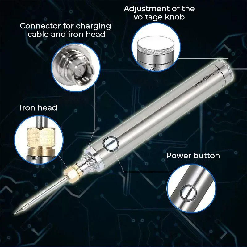Cordless USB Precision Soldering Iron Tool - Image 3
