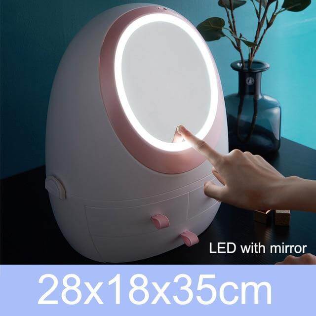 Cosmetic Make-up Jewelry Organizer with Led Lighted Mirror - Image 18