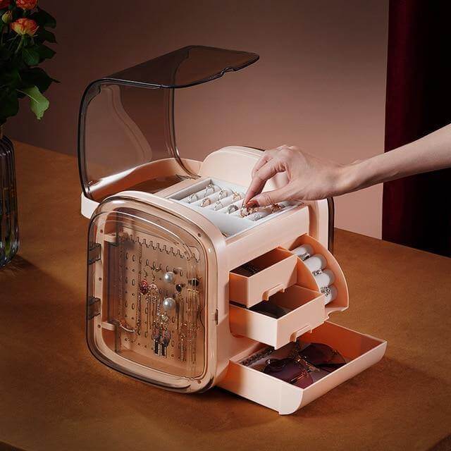 Cosmetic Make-up Jewelry Organizer with Led Lighted Mirror - Image 6